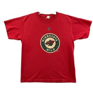 Vintage Reebok Minnesota‎ Wild T-Shirt XL Zach Parise Sportswear 90's Hockey NHL